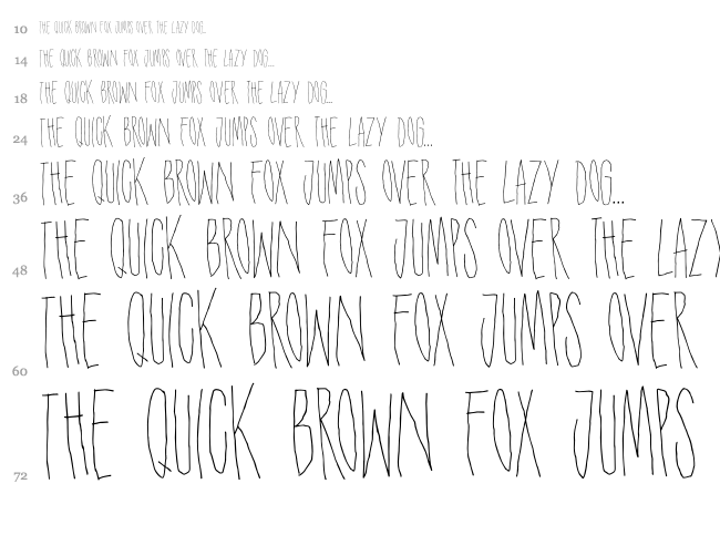 DK Shaken Not Stirred font waterfall